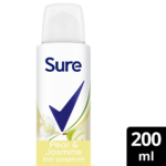 Sure Essential Protection 48h Pear & Jasmine Anti-Perspirant Deodorant Spray 200ml - Image 2