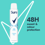 Sure Essential Protection 48h Cotton Dry Anti-Perspirant Deodorant Spray 200ml - Image 7