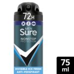 Sure Men Nonstop Protection 72h Invisible Ice Fresh Anti-Perspirant Deodorant Spray 75ml - Image 8