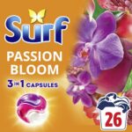 Surf Passion Bloom 3-In-1 Laundry Washing Detergent Capsules 26 Washes - Image 2