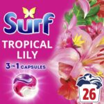 Surf Tropical Lily 3-In-1 Laundry Washing Detergent Capsules 26 Washes - Image 7