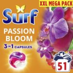 Surf Passion Bloom 3-In-1 Laundry Washing Detergent Capsules 51 Washes - Image 3