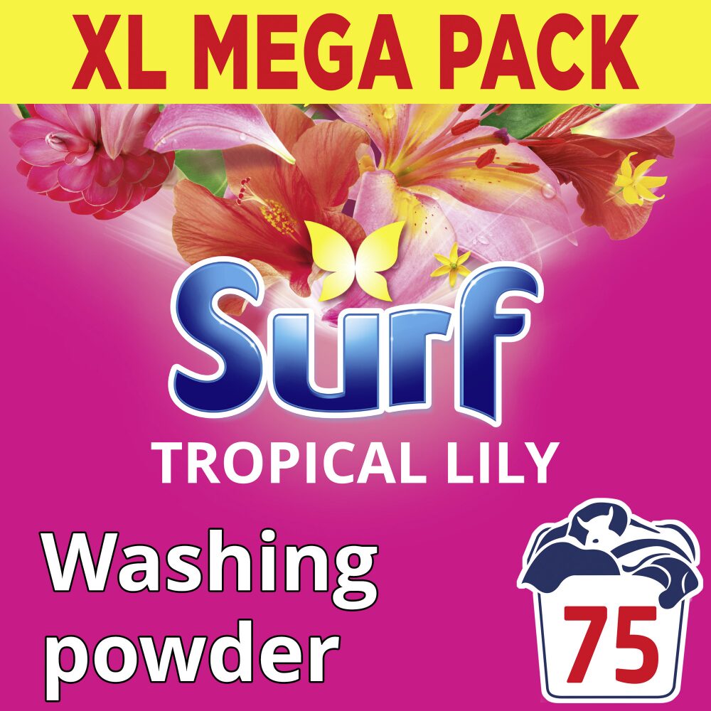 SURF0016-1.jpg Surf Tropical Lily Powder Laundry Washing Detergent 75 Washes 3750g - Image 1
