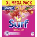 Surf Tropical Lily Powder Laundry Washing Detergent 75 Washes 3750g - Image 4