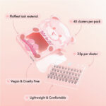 Unicorn Cosmetics What The Fluff Up Unbearlievable DIY Individual Lash Clusters Black - Image 2