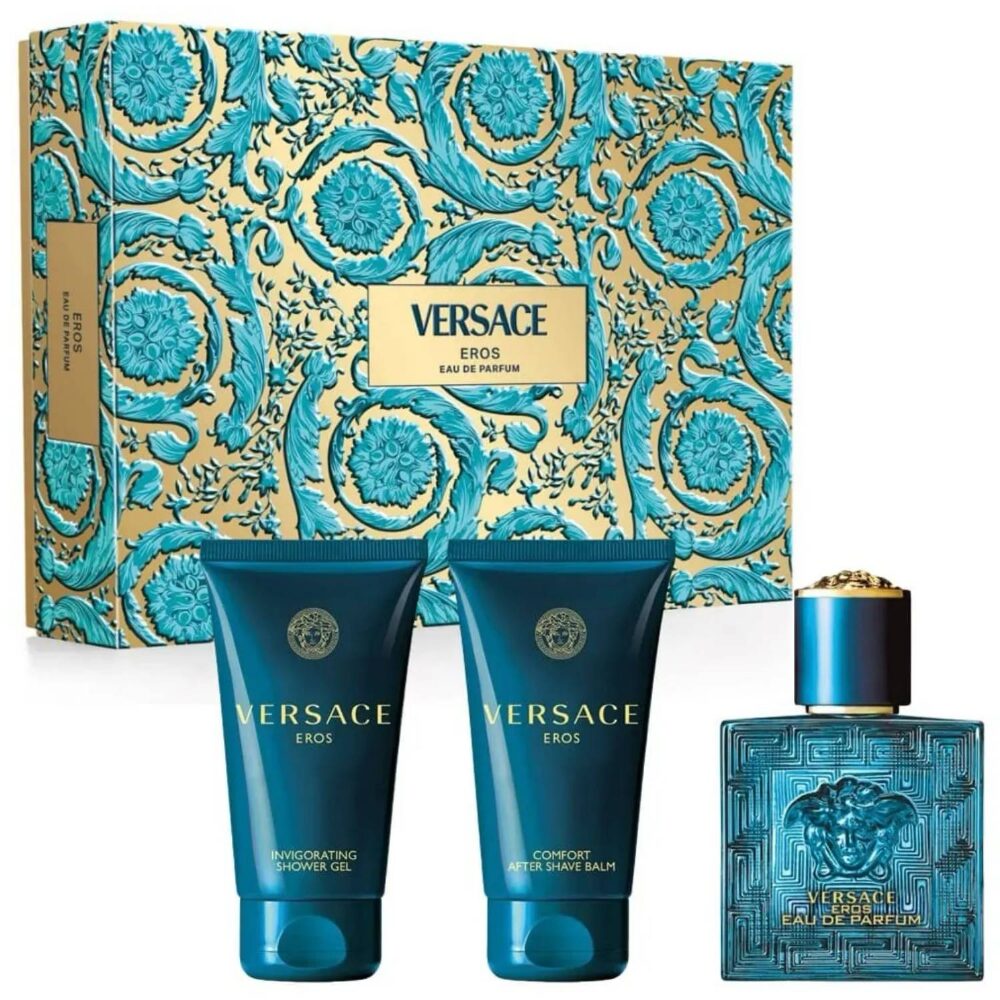 VERS0229-1.jpg Versace Eros Pour Homme Eau De Parfum Gift Set 50ml - Image 1