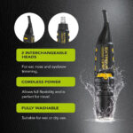 Wahl 3-In-1 Extreme Grip Ear, Nose & Brow Battery Detail Trimmer - Image 5