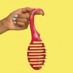 Wet Brush Shower Detangler Brush Glitter Pink - Image 2