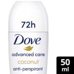 Dove Advanced Care 72h Coconut Anti-Perspirant Deodorant Roll-On 50ml - Image 4