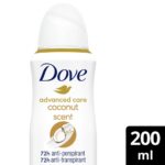 Dove Advanced Care 72h Coconut & Jasmine Flower Anti-Perspirant Deodorant Spray 200ml - Image 3