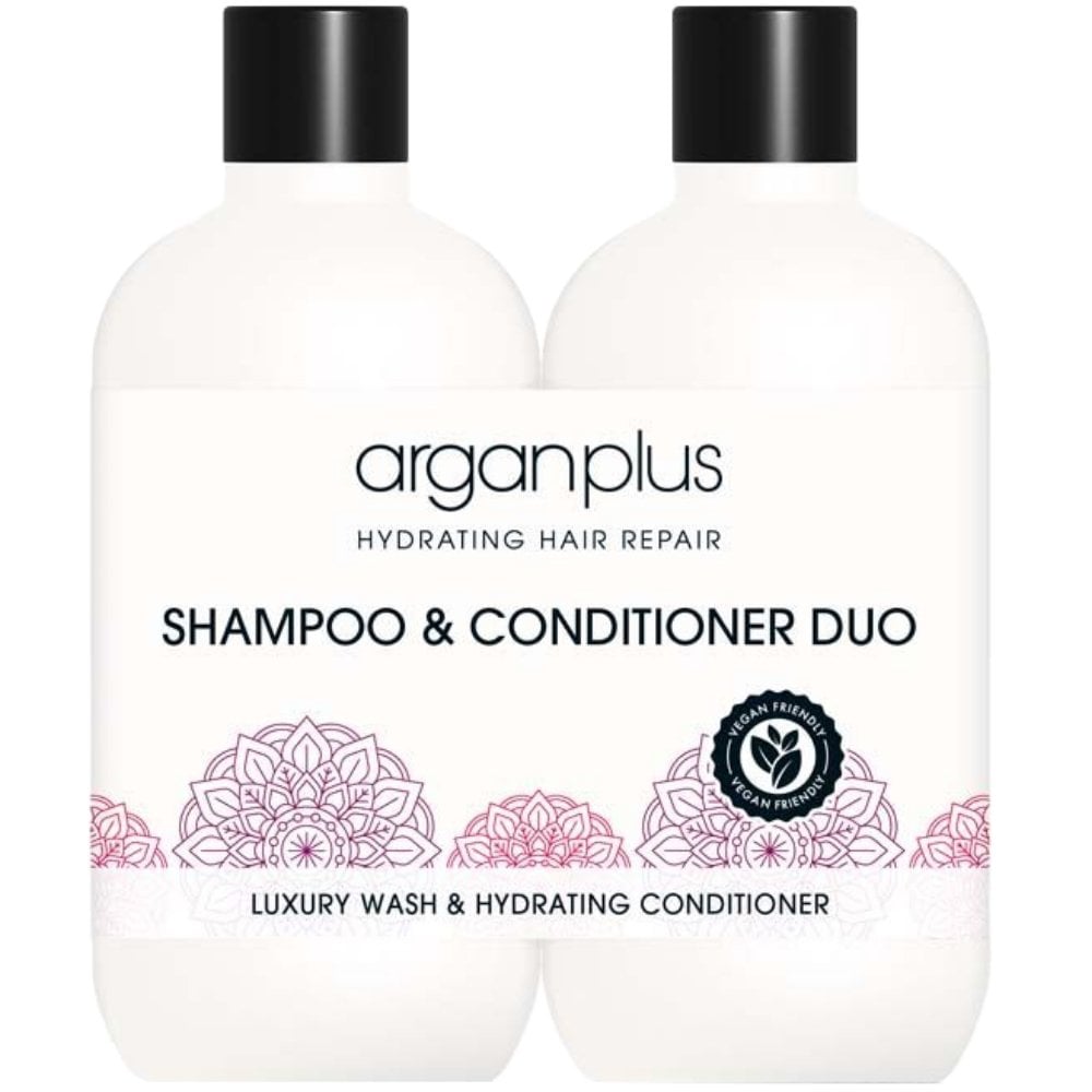 argan-plus-hydrating-hair-repair-argan-oil-infused-shampoo-conditioner-twin-2-x-250ml-p34460-104791_image.jpg Argan Plus Hydrating Hair Repair Argan Oil Infused Shampoo & Conditioner Twin 2 x 250ml - Image 1