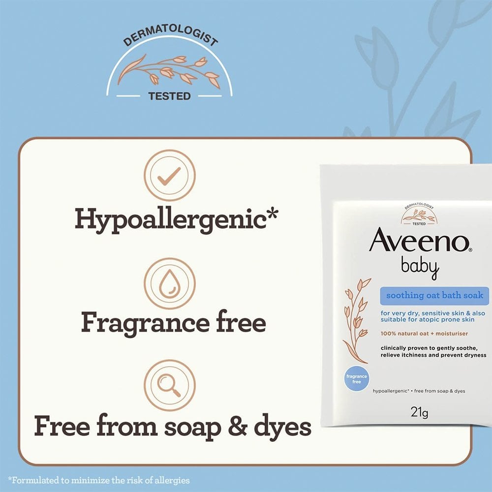 aveeno-baby-soothing-oat-bath-soak-5-x-21g-sachets-p25480-60023_image.jpg Aveeno Baby Soothing Oat Bath Soak 5 x 21g Sachets - Image 1