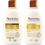 Aveeno Clarify and Shine+ Apple Cider Vinegar Blend Shampoo & Conditioner Twin 2 x 300ml - Image 2