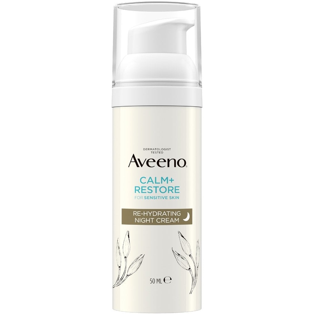 aveeno-face-calm-restore-re-hydrating-night-cream-for-sensitive-skin-50ml-p30453-79641_image.jpg Aveeno Face Calm+ Restore Re-Hydrating Night Cream 50ml - Image 1