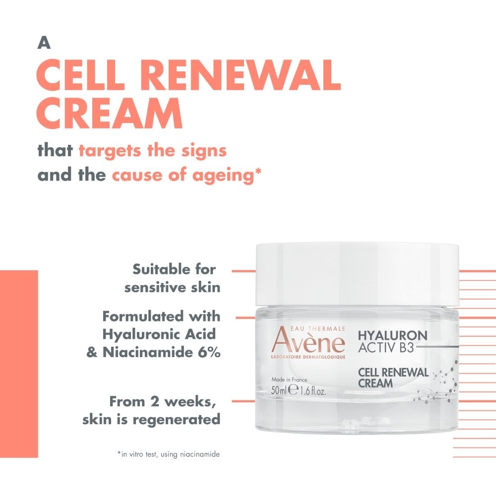 avene-hyaluron-activ-b3-cellular-renewal-cream-for-ageing-sking-50ml-p31110-84053_image.jpg Avene Hyaluron Activ B3 Cellular Renewal Cream 50ml - Image 1