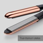 BaByliss Titanium Brilliance Straight & Curl Hair Straightener Rose Gold 2481U - Image 6