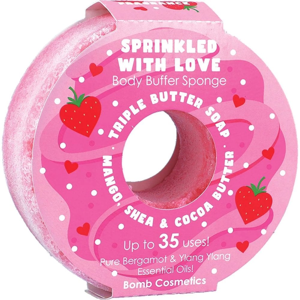 bomb-cosmetics-sprinkled-with-love-donut-buffer-soap-sponge-p36313-111972_image.jpg Bomb Cosmetics Sprinkled With Love Donut Buffer Soap Sponge - Image 1