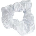 Brushworks Pink & White Satin Scrunchies Pack of 4 - Image 3