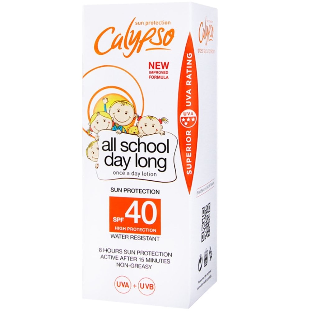 calypso-high-protection-all-school-day-long-once-a-day-sun-protection-cream-spf40-150ml-p32971-93471_image.jpg Calypso High Protection All School Day Long Sun Protection Cream SPF40 150ml - Image 1