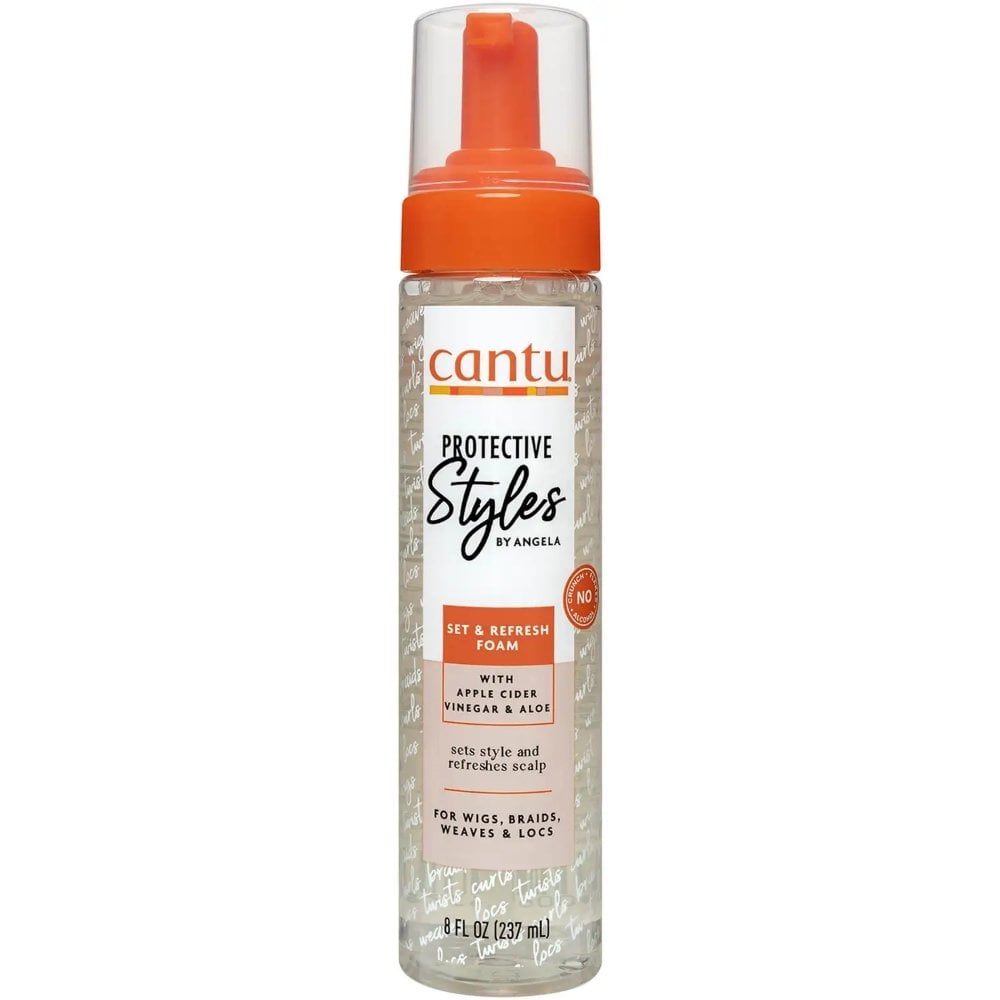 cantu-protect-style-set-refresh-foam-with-apple-cidre-vinegar-aloe-for-wigs-braids-weaves-locs-237ml-p34355-99849_image.jpg Cantu Protect Style Set & Refresh Foam 237ml - Image 1