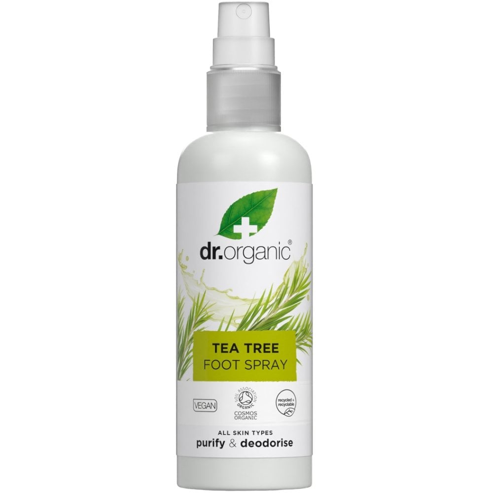 dr-organic-tea-tree-purifying-deodorising-foot-spray-for-all-skin-types-100ml-p36282-111605_image.jpg Dr. Organic Tea Tree Foot Spray 100ml - Image 1