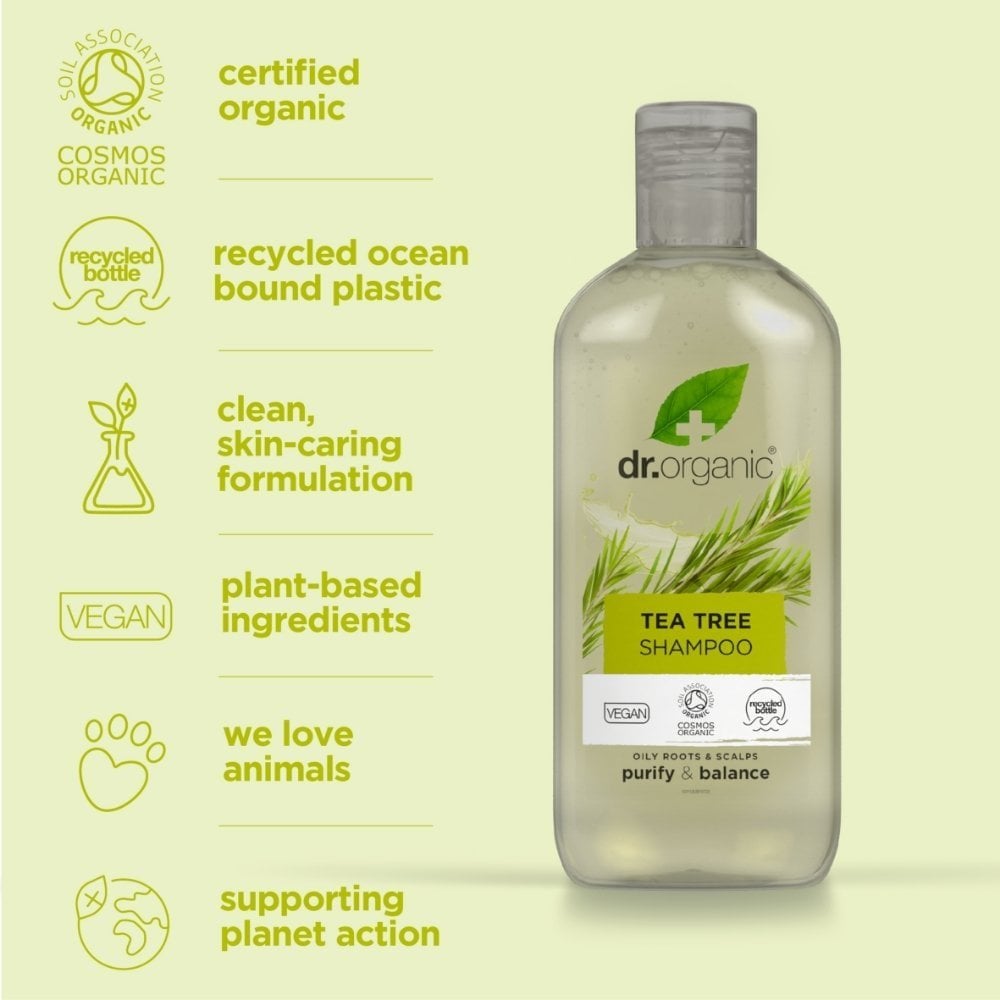 dr-organic-tea-tree-shampoo-conditioner-for-oily-roots-scalps-twin-2-x-265ml-p32114-89234_image.jpg Dr. Organic Tea Tree Shampoo & Conditioner Twin 2 x 265ml - Image 1