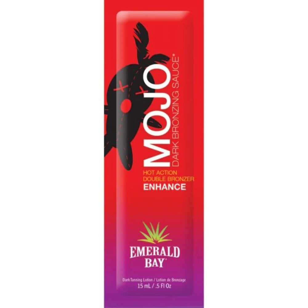 emerald-bay-mojo-hot-action-double-bronzer-enhance-dark-bronzing-sauce-tanning-accelerator-lotion-sachet-15ml-p33084-93721_image.jpg Emerald Bay Dark Mojo Tingle Tanning Accelerator Lotion Sachet 15ml - Image 1