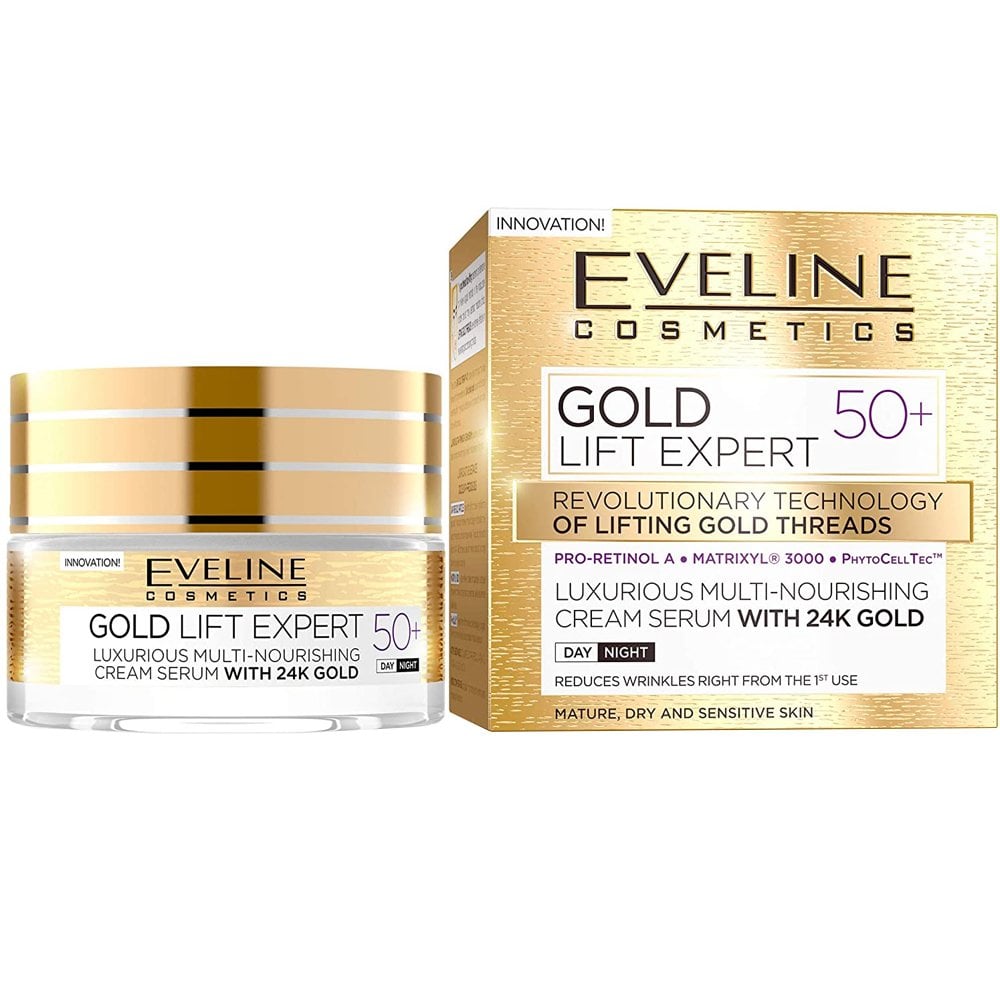 eveline-cosmetics-gold-lift-expert-luxurious-firming-day-night-cream-with-24k-gold-50-50ml-p21726-46860_image.jpg Eveline Cosmetics Gold Lift Expert Firming Day & Night Cream 50+ 50ml - Image 1