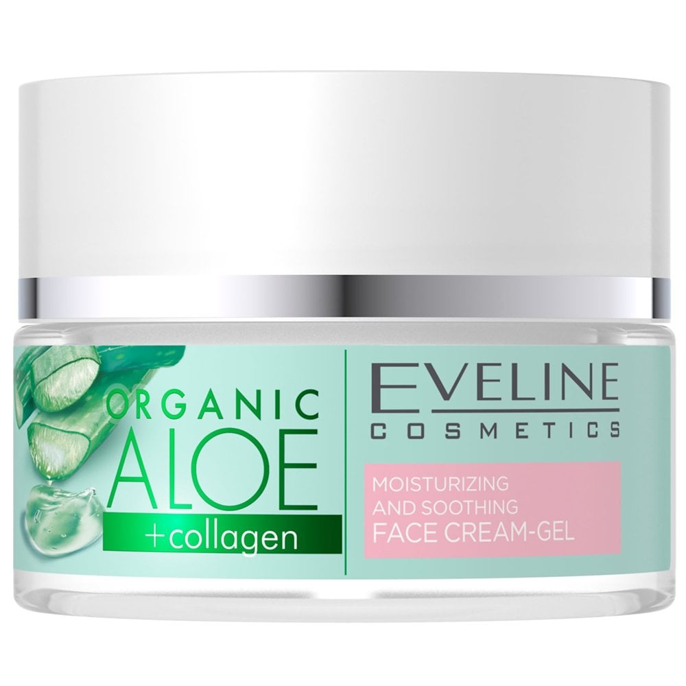 eveline-cosmetics-organic-aloe-collagen-soothing-face-cream-50ml-p25559-59764_image.jpg Eveline Cosmetics Organic Aloe & Collagen Soothing Face Cream 50ml - Image 1