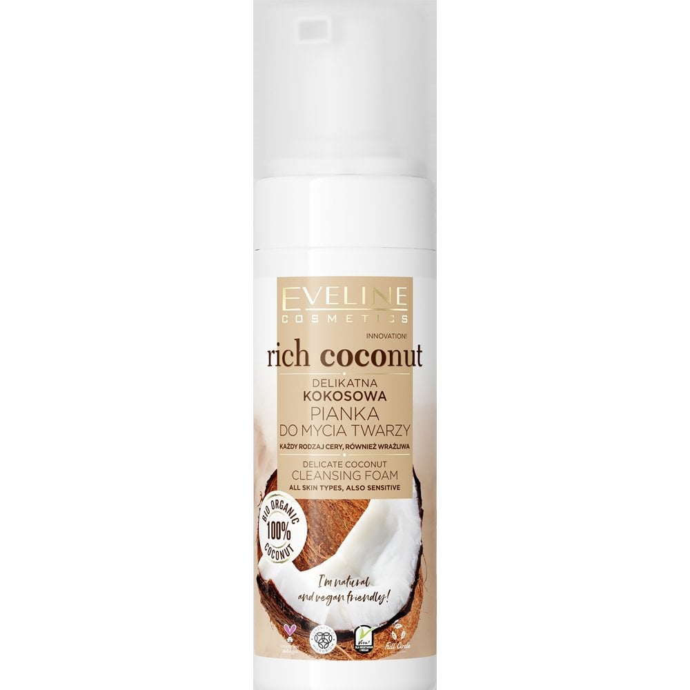 eveline-cosmetics-rich-coconut-delicate-coconut-cleansing-foam-150ml-p21672-46807_image.jpg Eveline Cosmetics Rich Coconut Delicate Coconut Cleansing Foam 150ml - Image 1