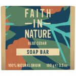 Faith In Nature Blue Cedar Hand Made Soap 100g - Image 2