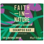 Faith In Nature Lavender & Geranium Shampoo Bar 85g - Image 3