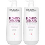 Goldwell DualSenses Blonde & Highlights Anti-Yellow Shampoo & Conditioner Twin 2 x 1000ml - Image 2