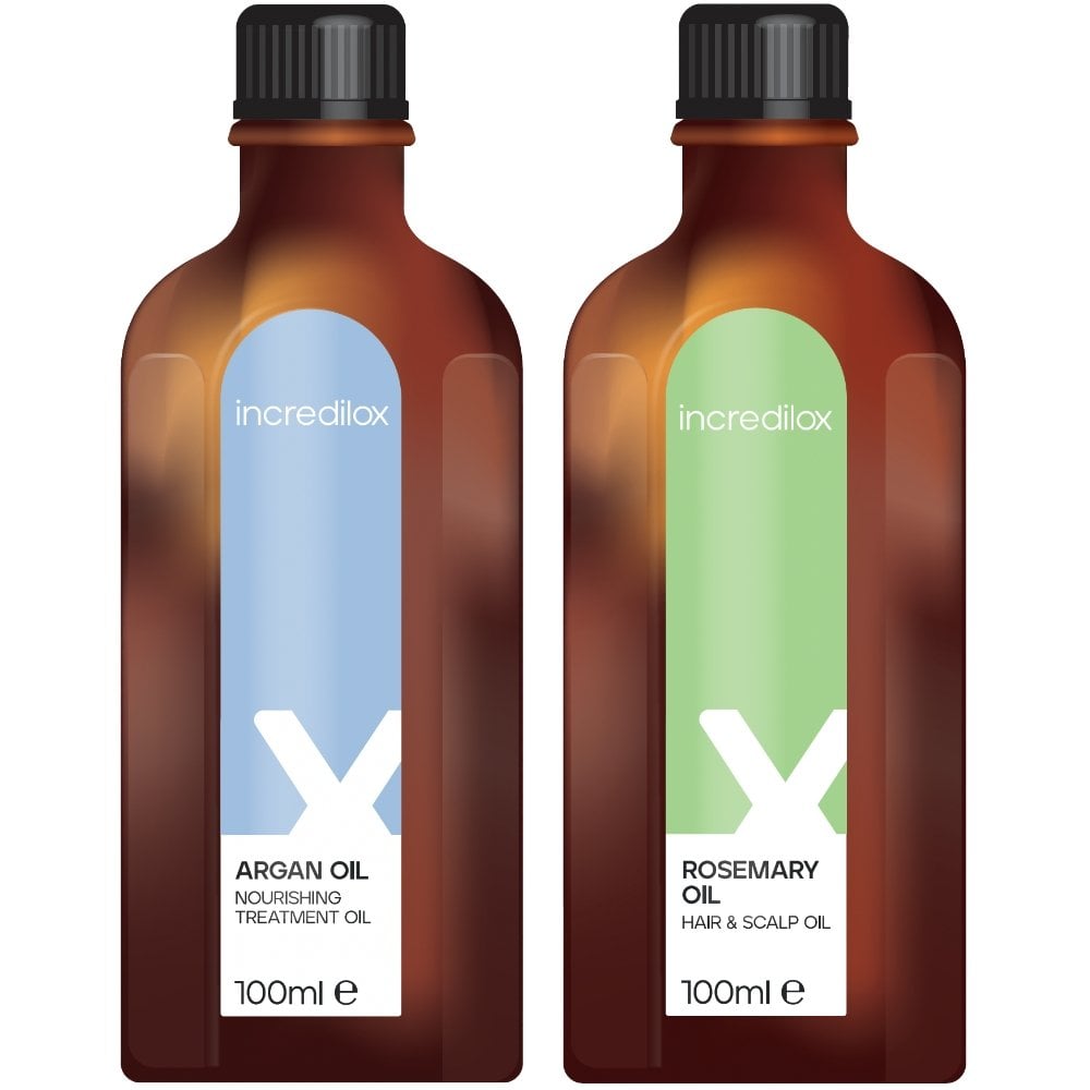 hair-scalp-rosemary-oil-100ml-nourishing-argan-treatment-oil-100ml-duo-p37496-122841_image.jpg Incredilox Hair & Scalp Rosemary Oil 100ml & Nourishing Argan Treatment Oil 100ml Twin - Image 1