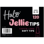 Halo Jellie Tips Soft Gel Nail Tips Coffin Long x120 Sizes 0-11 - Image 2