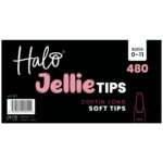 Halo Jellie Tips Soft Gel Nail Tips Coffin Long x480 Sizes 0-11 - Image 2