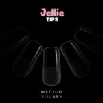 Halo Jellie Tips Soft Gel Nail Tips Medium Square x120 Sizes 0-11 - Image 2