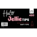 Halo Jellie Tips Soft Gel Nail Tips Stiletto Long x480 Sizes 0-11 - Image 2