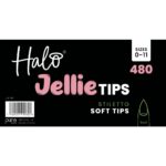 Halo Jellie Tips Soft Gel Nail Tips Stiletto x480 Sizes 0-11 - Image 2