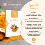 Healthspan Ayurvedic Turmeric 500mg 60 Tablets - Image 4