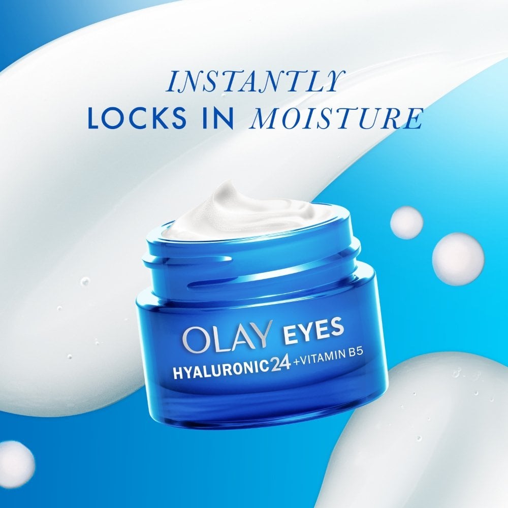 hydrating-hyaluronic-acid-eye-cream-with-niacinamide-vitamin-b5-for-dry-skin-15ml-p36503-113515_image.jpg Olay Hyaluronic 24 Eye Cream with Vitamin B5 15ml - Image 1