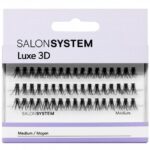 Salon System Individual 3D Luxe Lashes Black Medium - Image 2