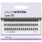 Salon System Individual 3D Luxe Lashes Black Short - Image 2