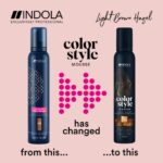 Indola Colour Style Mousse Light Brown Hazel 200ml - Image 2