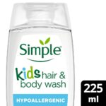Simple Kind To Skin Kids Hypoallergenic Hair & Body Wash 225ml - Image 3