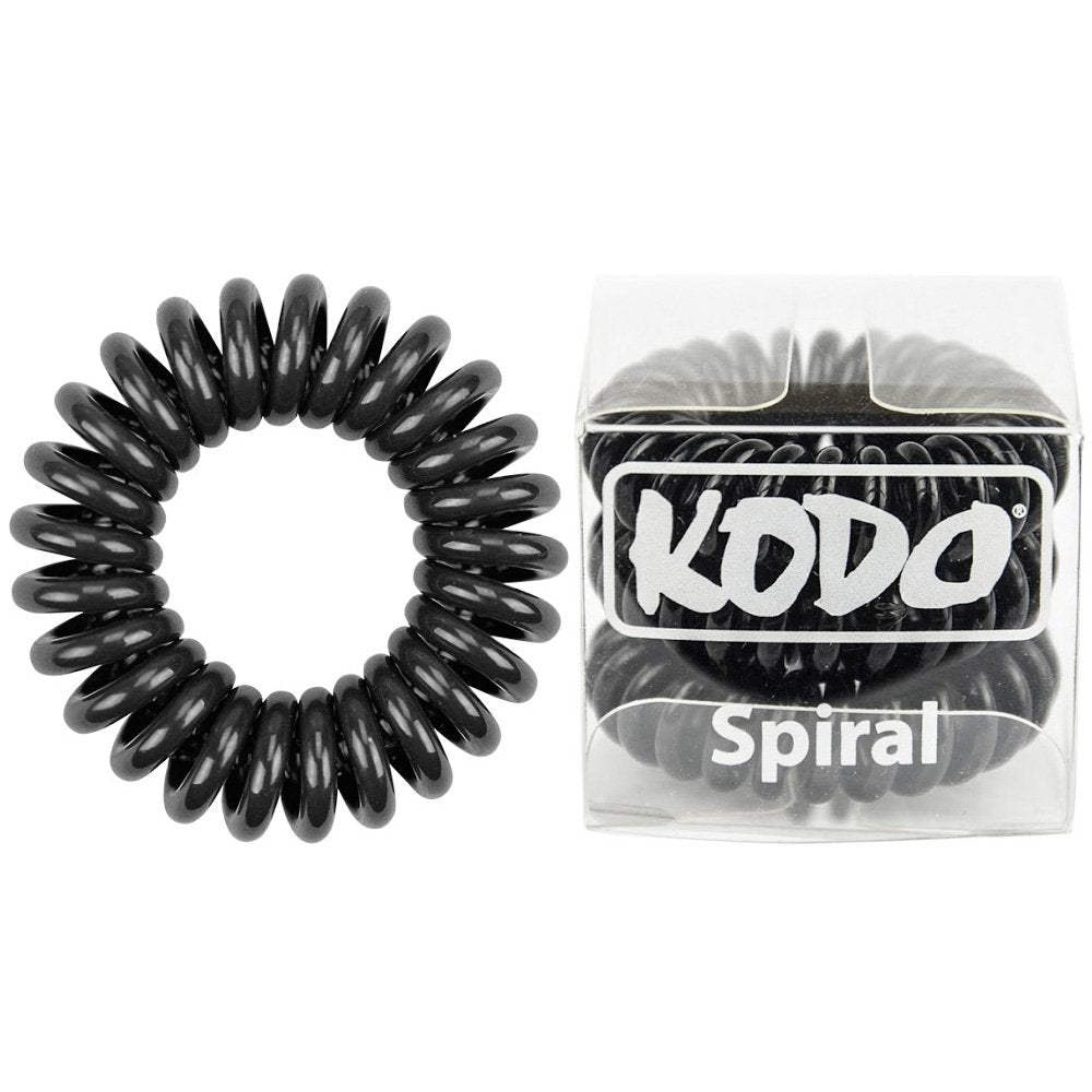 kodo-spiral-hair-bobble-black-x-3-p4237-7363_zoom.jpg Kodo Spiral Hair Bobble Black x 3 - Image 1