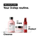 L'Oreal Professionnel Serie Expert Blow-Dry Fluidifier 10-in-1 Multi-Benefit Thermo-Reactive Leave-In Treatment Cream 150ml - Image 5