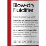 L'Oreal Professionnel Serie Expert Blow-Dry Fluidifier 10-in-1 Multi-Benefit Thermo-Reactive Leave-In Treatment Cream 150ml - Image 2