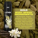 Lynx XXL Gold 48h Oudwood & Fresh Vanilla Deodorant Body Spray 250ml - Image 6