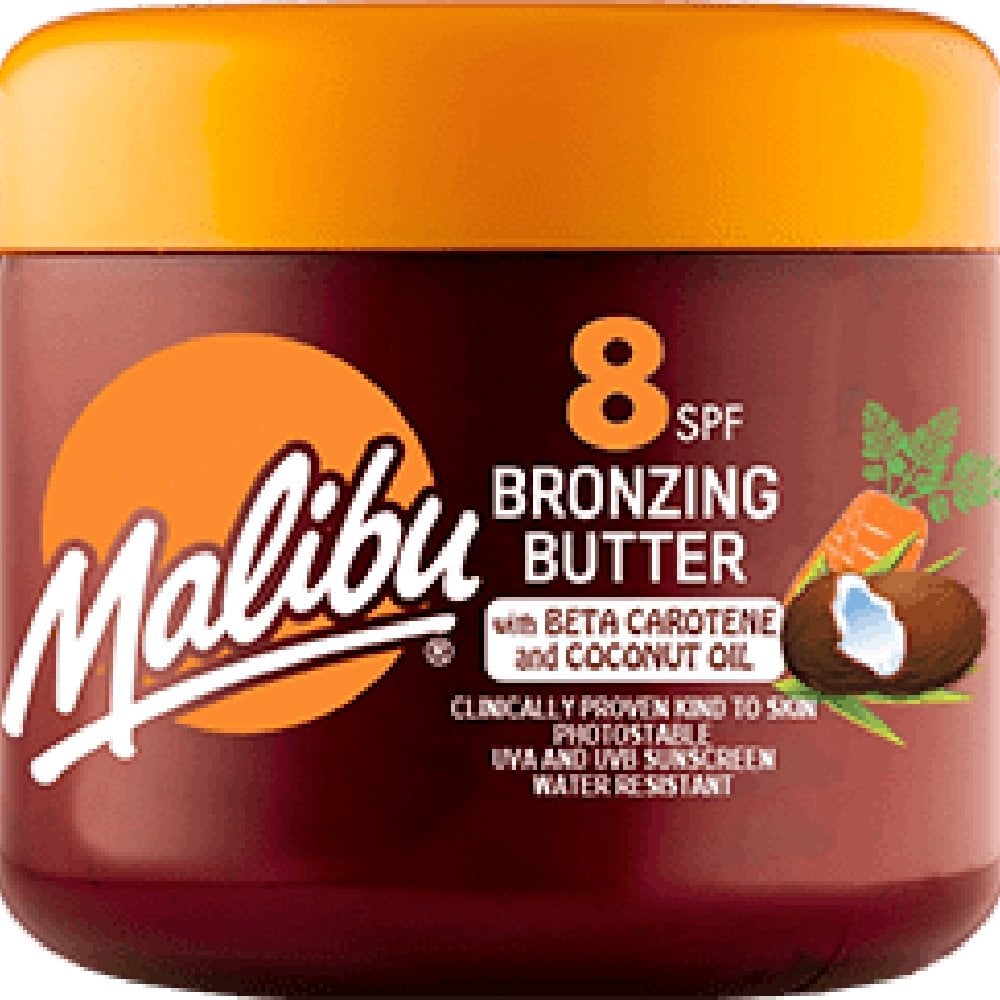 malibu-bronzing-butter-spf8-with-beta-carotene-coconut-oil-300ml-p35582-107590_image.jpg Malibu Bronzing Butter SPF8 300ml - Image 1
